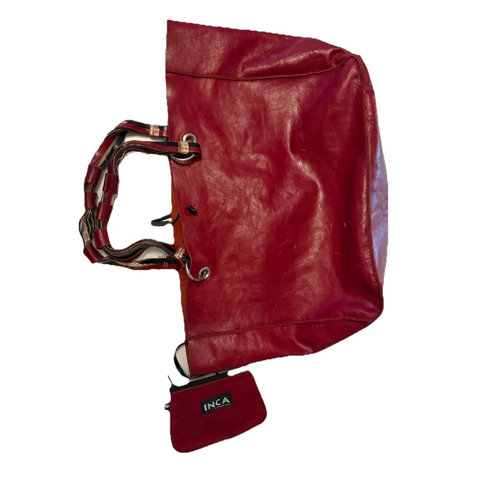 Rare Archival INCA by Stephen Webb Red Leather Tote‎ - Iconic Y2K Boho Set